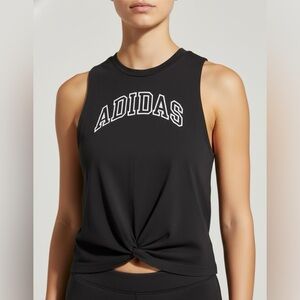 Women’s Adidas Black Muscle Tee with twist front size medium